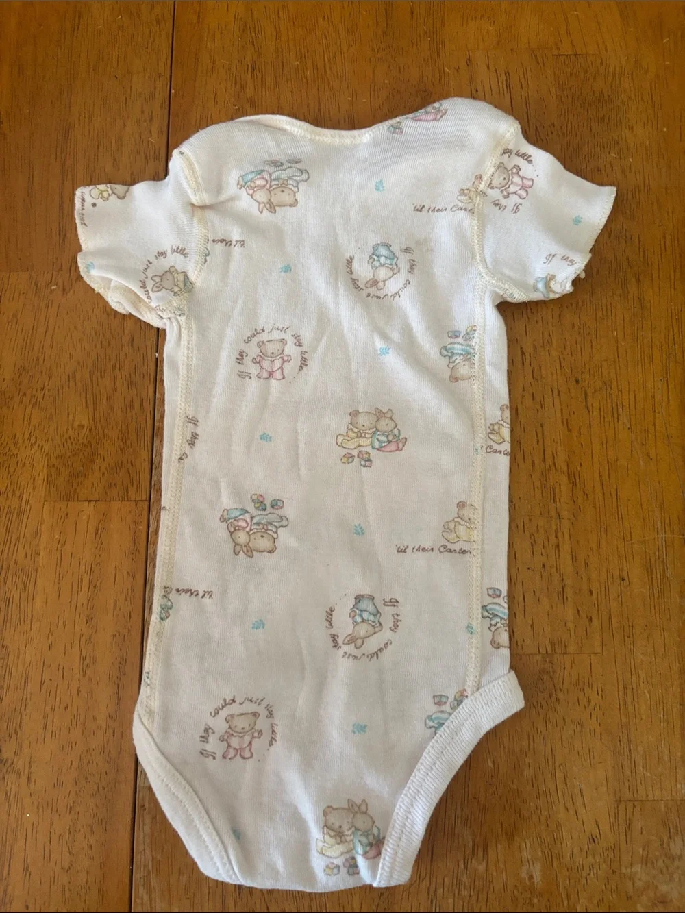Vintage Carters Classic Cream Infant One-Piece 6-9 mo 19-21 lbs